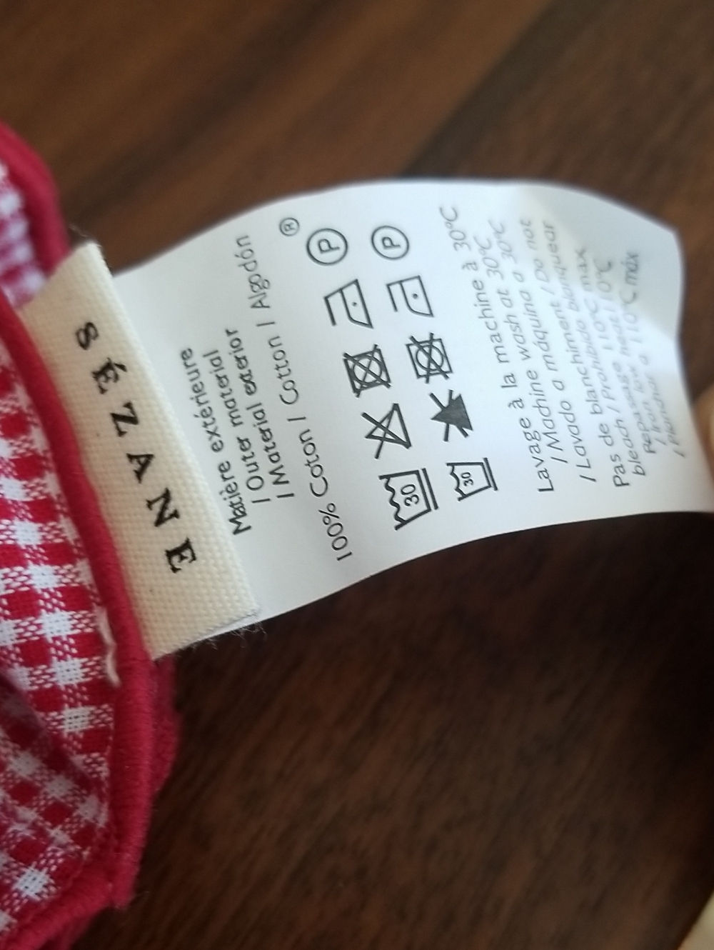 SEZANE Gingham Ruffled Scrunchie - Picture 4 of 4